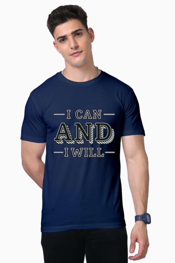 Men's Quotation t shirts Navy Blue