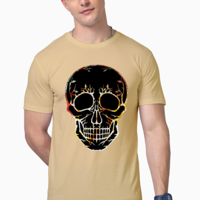 Men's Cotton Black Skull T shirts