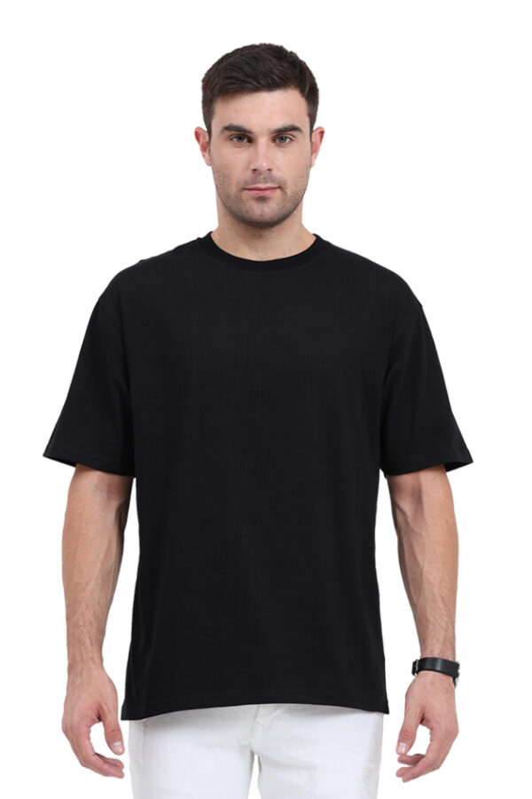 Men's Plain Black Oversized T shirt