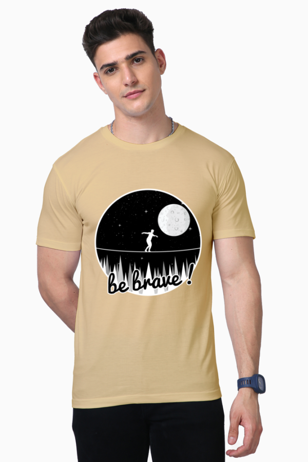 be brave beige t-shirt mens