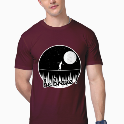be brave maroon t-shirt mens