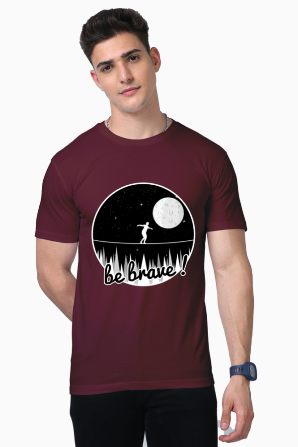be brave maroon t-shirt mens