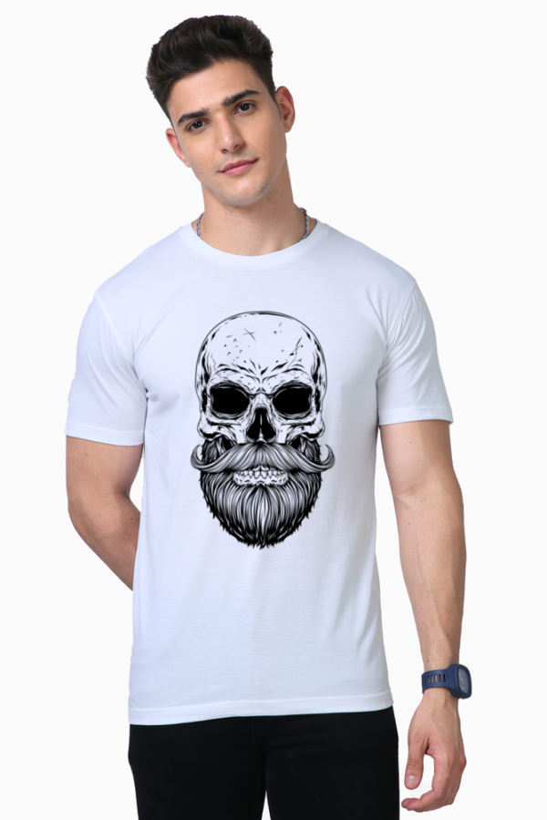 Men's Skull with Beard T-shirt - Image 3