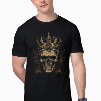 Men's Black Skull T Shirt