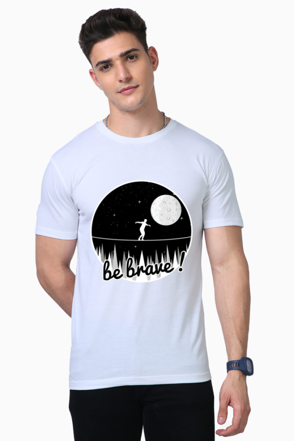 be brave white t-shirt mens