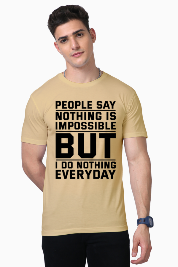 Men's Motivational Tees Beige