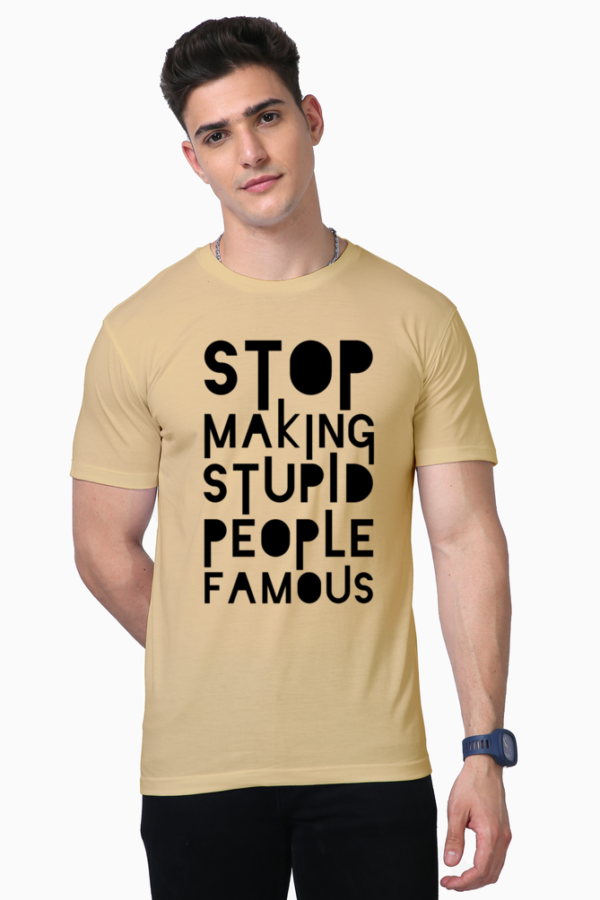 Men's Motivational Tee shirts Beige