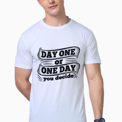 Men's T-shirts with Positive Sayings White