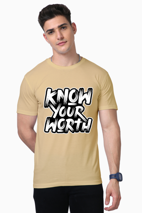 Men's Motivational Quotes T-shirts Beige
