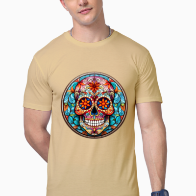 Candy Skull T Shirt for Men