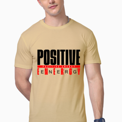 Men's t-shirts with a Positive Message Beige