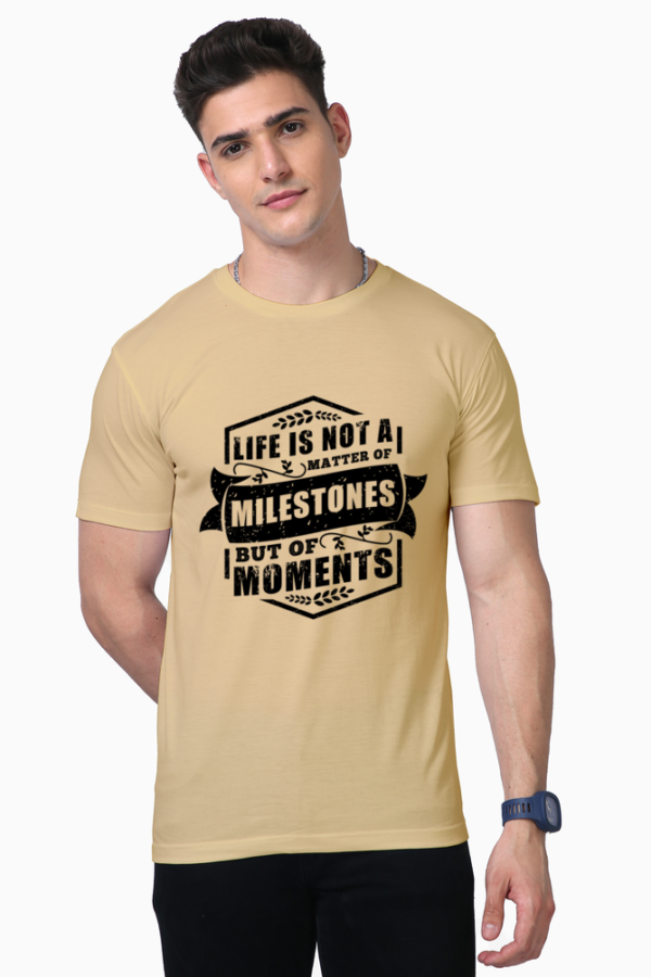 Men's Motivational Quotes Shirts Beige