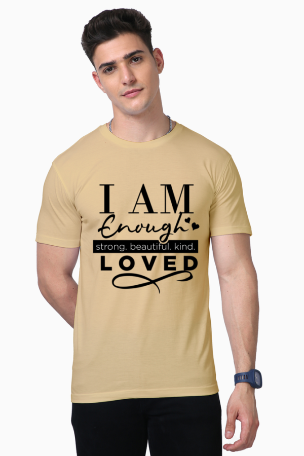 i am enough beige t-shirt
