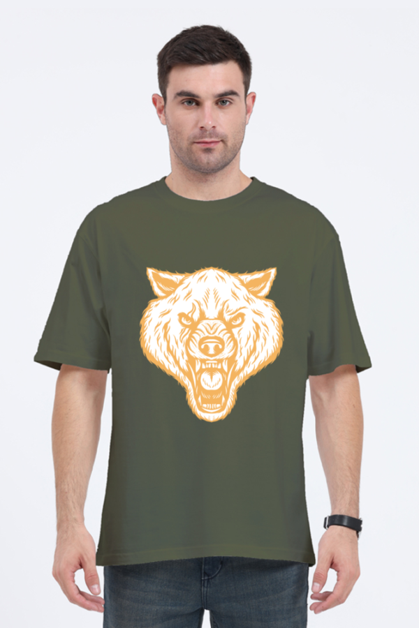 Men's Oversized Lion Face T-shirt - Image 2